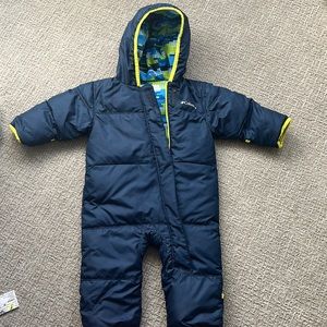 Navy blue baby snow jacket/pant suit size 6-12 months
